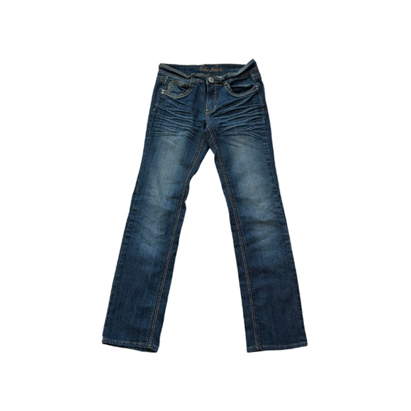 Suko Jeans Roadrunner Apparel Distressed Dark Wash Denim Blue Women’s Size 6 - Picture 1 of 8